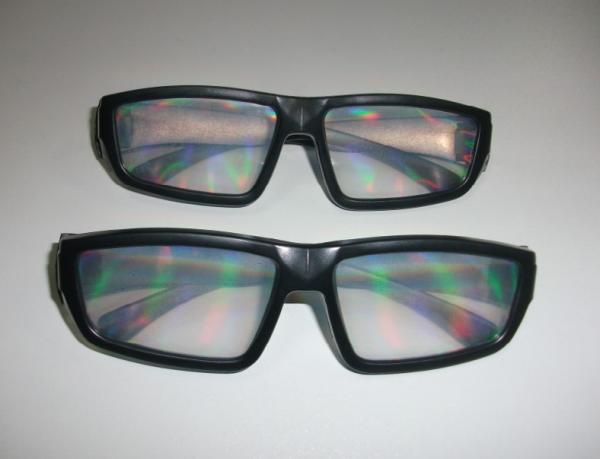 Promotional powerful rainbow 3d fireworks glasses lens for coupon redemption