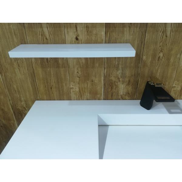 Acrylic Solid Surface Wall Mount Bathroom Sink Rectangular Eco - Friendly