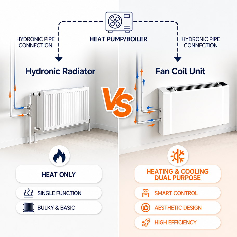 Hydronic Exposed DC Inverter Fan Coil Unit Delivering Quiet Cooling