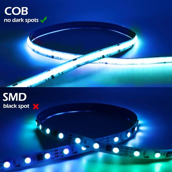 10ft RGBW Smart IC DC24V IP20 гибкий COB LED декоративные полосы освещения для домашней комнаты