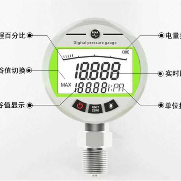 Shelok Good Price YK-80 -0.1~0~100MPa Precision Digital Pressure Gauge Gas Water
