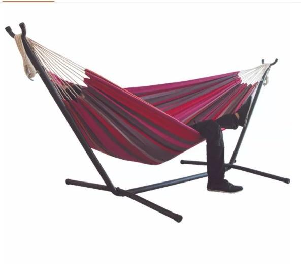 Outdoor Activity Canvas Hammock With Stand Easy Setup UV And Fade Resistant