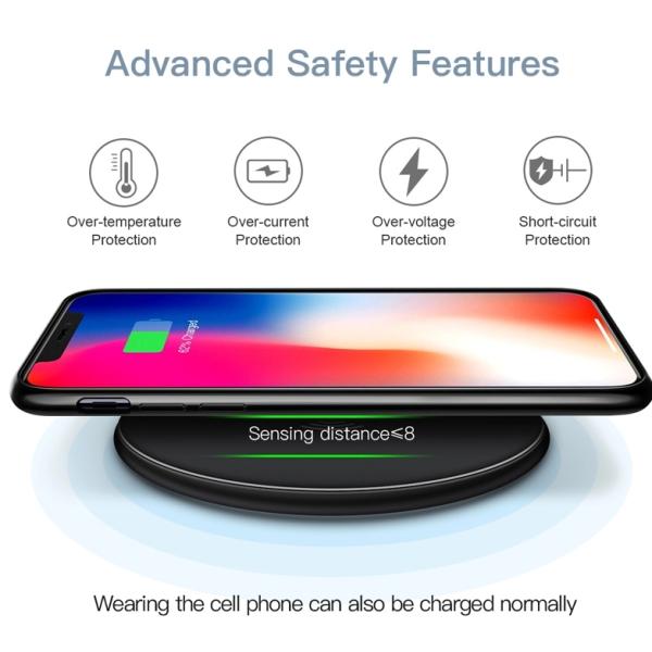 Круглая беспроводная поручая пусковая площадка 10W для Iphone на IPhone 12 Pro Макс