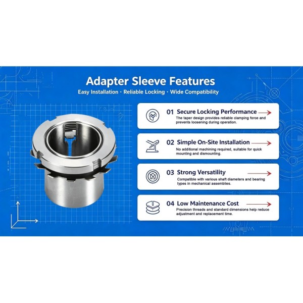 High Concentricity Adapter sleeves H307 Matching bearing 1307K Mining machinery