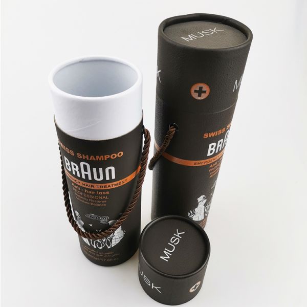 OEM Christmas Paper Tube Gift Box Packaging Tea Kraft Tube Packaging With Handle