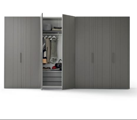 Vestuário modular Scratchproof Grey Cupboards Bedroom Odourless do PVC
