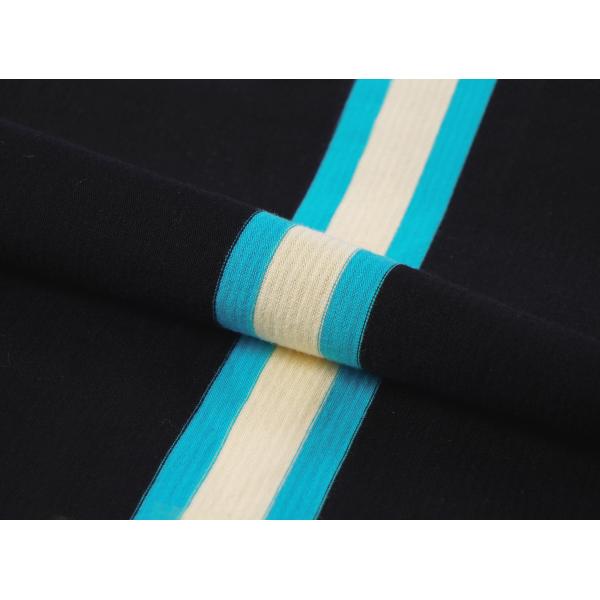 Tejido de punto a rayas transpirable, suave, resistente al desgaste y antiarrugas para polo