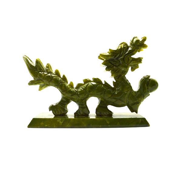 Jade Crafts Engraving Carving Type Asian Inspired Jadeite Statue for Unique Collectibles