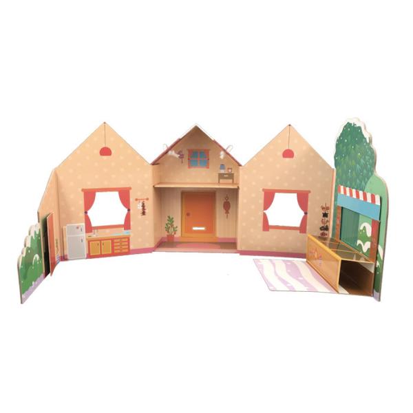 Romantic Paper Gift Packaging Box / Cardboard House Shaped Gift Box