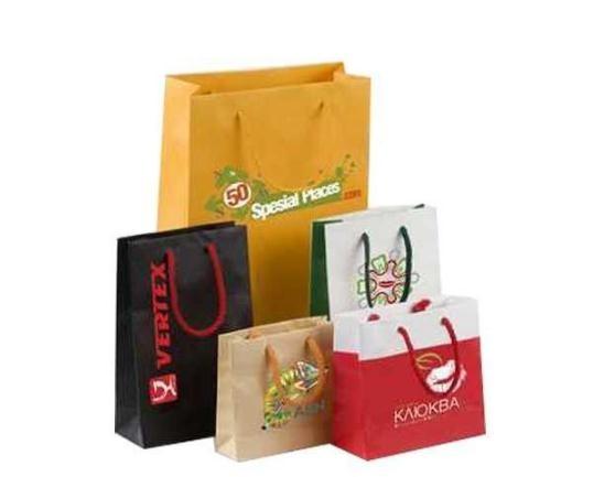 Coloured Kraft Paper Bags For Shopping​ , Paper Business Bags With Logo