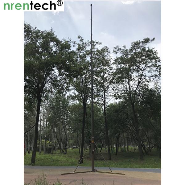 12m aluminum crank mast telescopic mast for mobile antenna manual crank telescopic antenna mast