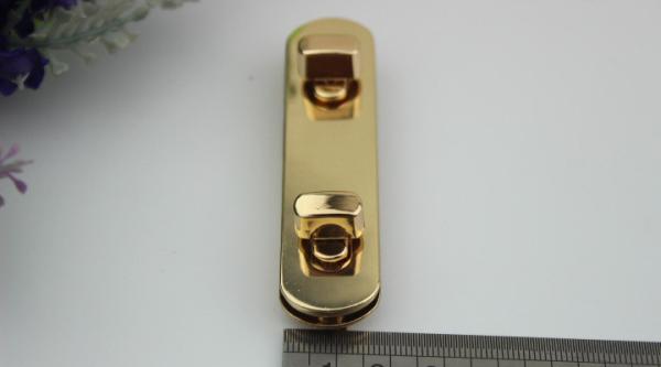Classic design light gold purse double twist turn metal locks