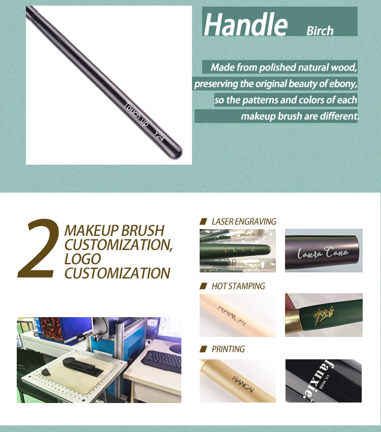 Classic black-and-white nylon hair eyeshadow brush, OEM/ODM Services Available-Product Code: Y24