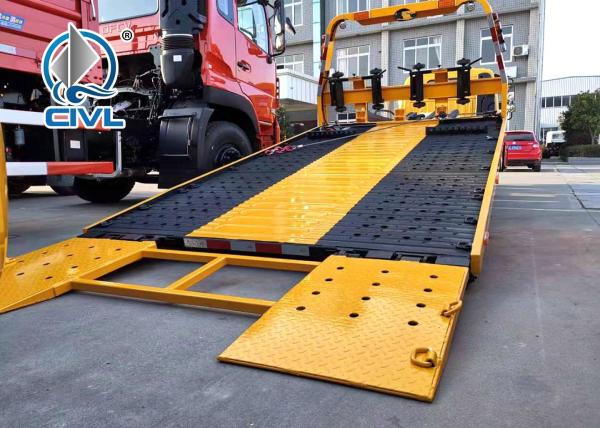 Flat Bed Diesel Engine Wrecker Tow Truck With Lifting Weight 465kgs , Loading 2tons