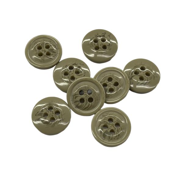 Dark Brown Fake Horn Button With Rim 26L 4 Hole For Women'S Coat Outwear