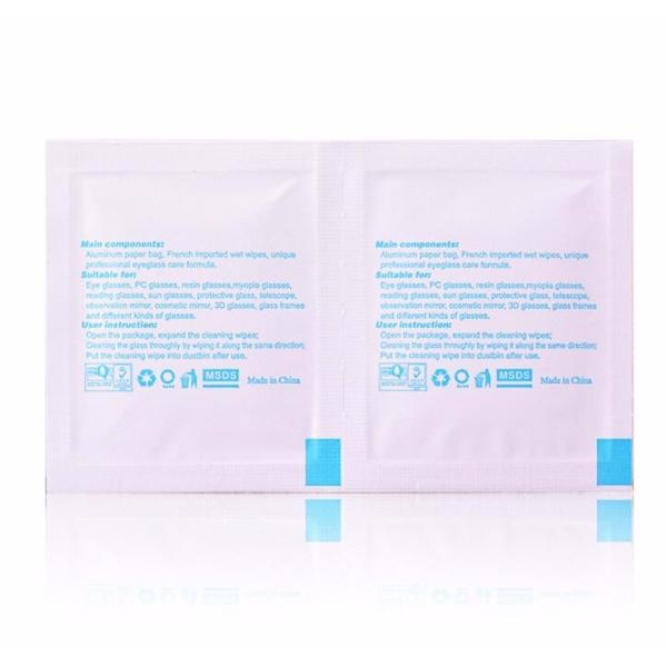 Ламмированные бумажные пакеты из алюминиевой фольги пищевого качества для очистки очков/экрана/очки