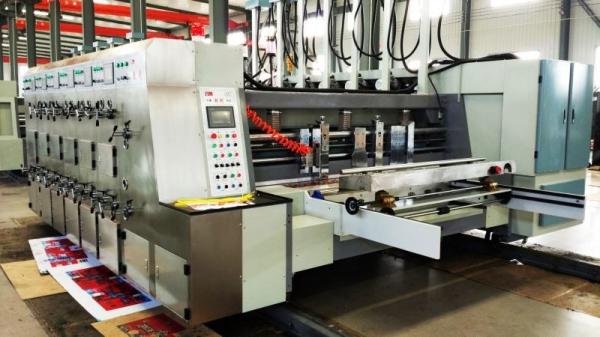 Flexo Ink Printing Slotting Die Cutting Machine PLC Automatic Program Control