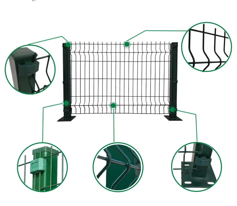 Curved Welded Wire Mesh 3D Bending Fence Residential Farm Fence