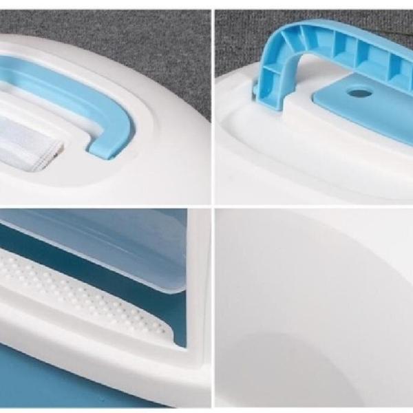 Litière fermée portable blanche pour chat, litière fermée pour grands chats