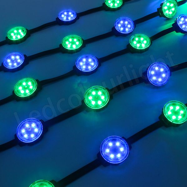 IP66 DC24V 40mm RGB Pixel Dot String Light 1 Meter 10 LEDs