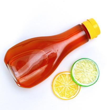 Food Grade Squeeze Plastic Honey Bottle Pet Material With Silicone Valve