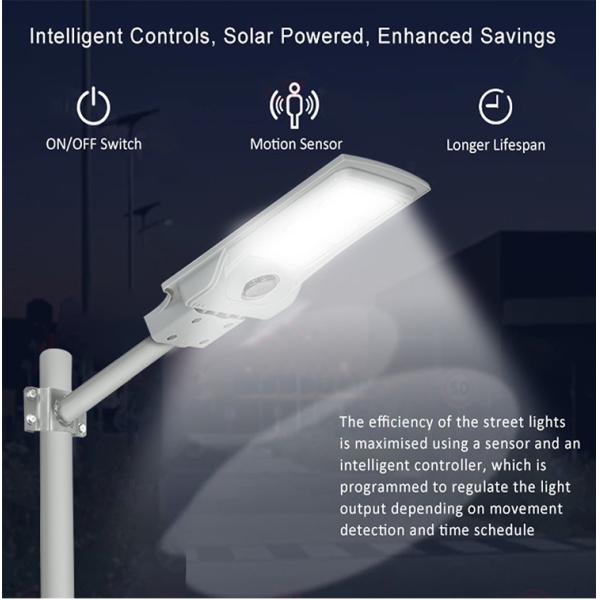 SMD 2835 Интегрированная светодиодная уличная лампа All In One IP65 Наружная 50w 100w 150w 200w 300w 2000 Вт Солнечная уличная лампа