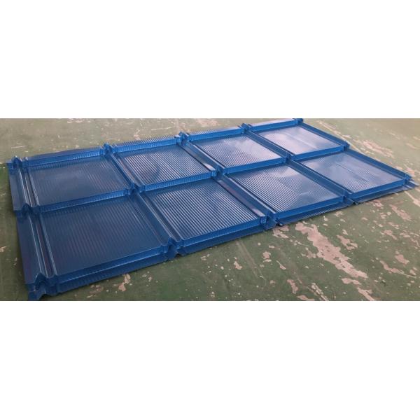 350H Steel Glazed Tile Roofing Machine Gcr15 Roller 5.5KW Step Tile Machine