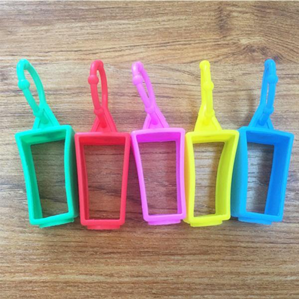 Hot  Cute 30ml 1oz pet Portable  empty Children  hand sanitizer plastic bottle with silicone case