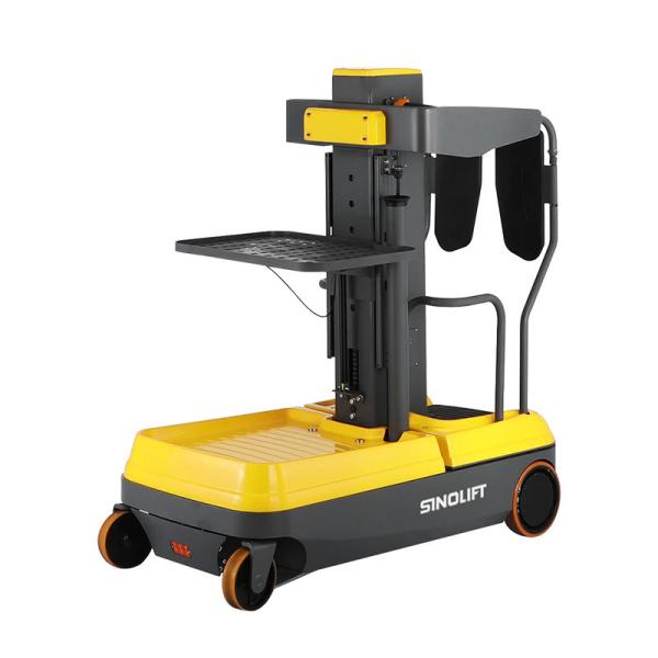 SINOLIFT Drivable Elevated Work Platform Propelled Warehouse Package Stand-on Electric Order Picker
