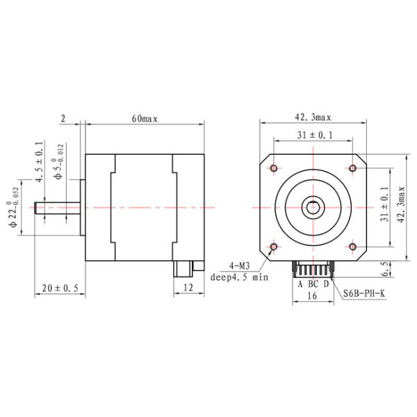 Набор 1.5A Stepper мотора Nema 17 0.86N.M мотор 1,8 градусов Stepper