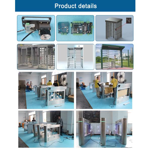 Waist Hight Security Turnstile Gate 304 SS Electronic Automatic ​​Access Control Tripod Turnst