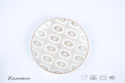 Round Shape Porcelain Dinner Plates 11 Large Pad Painted For Restaurant / Home