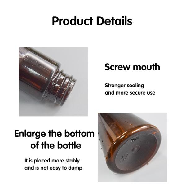 Botella de empaquetado del dropper de la esencia cosmética del ANIMAL DOMÉSTICO 20ml del color de Brown