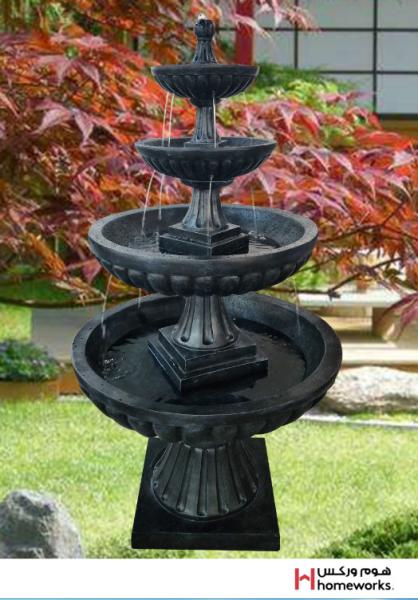 64 Inch Ornament Four Tiered Water Fountain