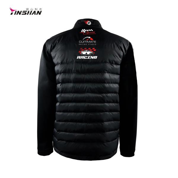 Meilleur vendeur sur mesure imprimé moto noire voiture de course porter de sport chaud homme veste