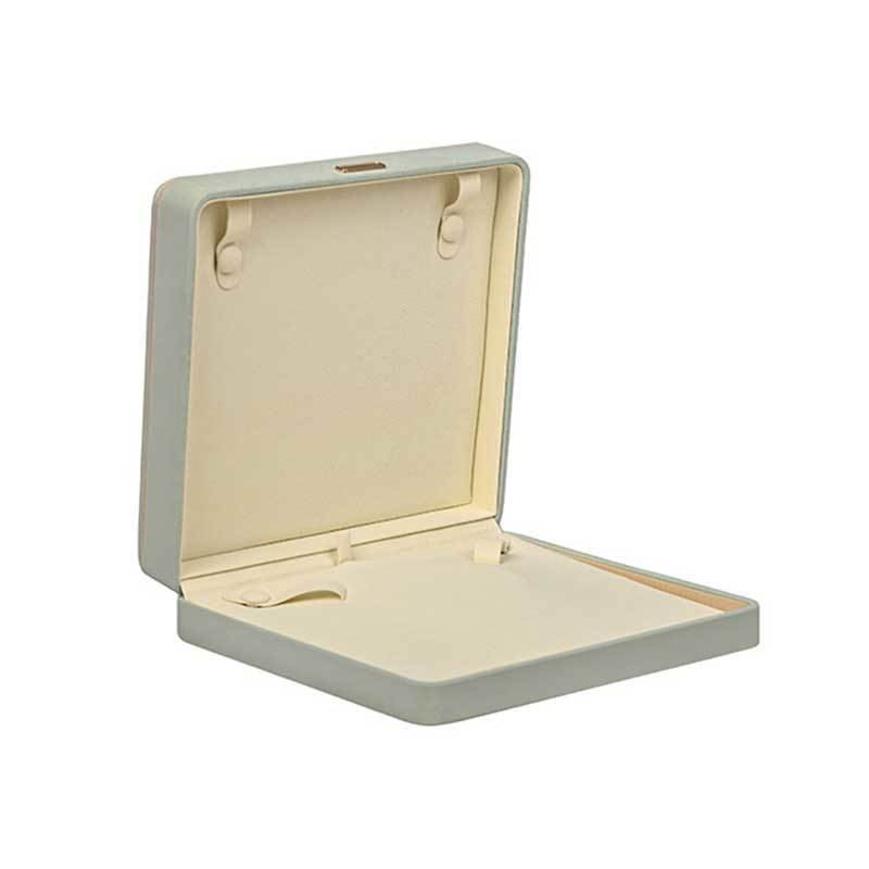 Soft Microfiber Suede Jewelry Gift Box for Necklaces, Custom Wholesale Necklace Packaging Box