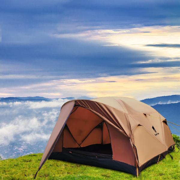Aluminum Pole 3 Persons 210T PU2500MM Ez Up Camping Tent