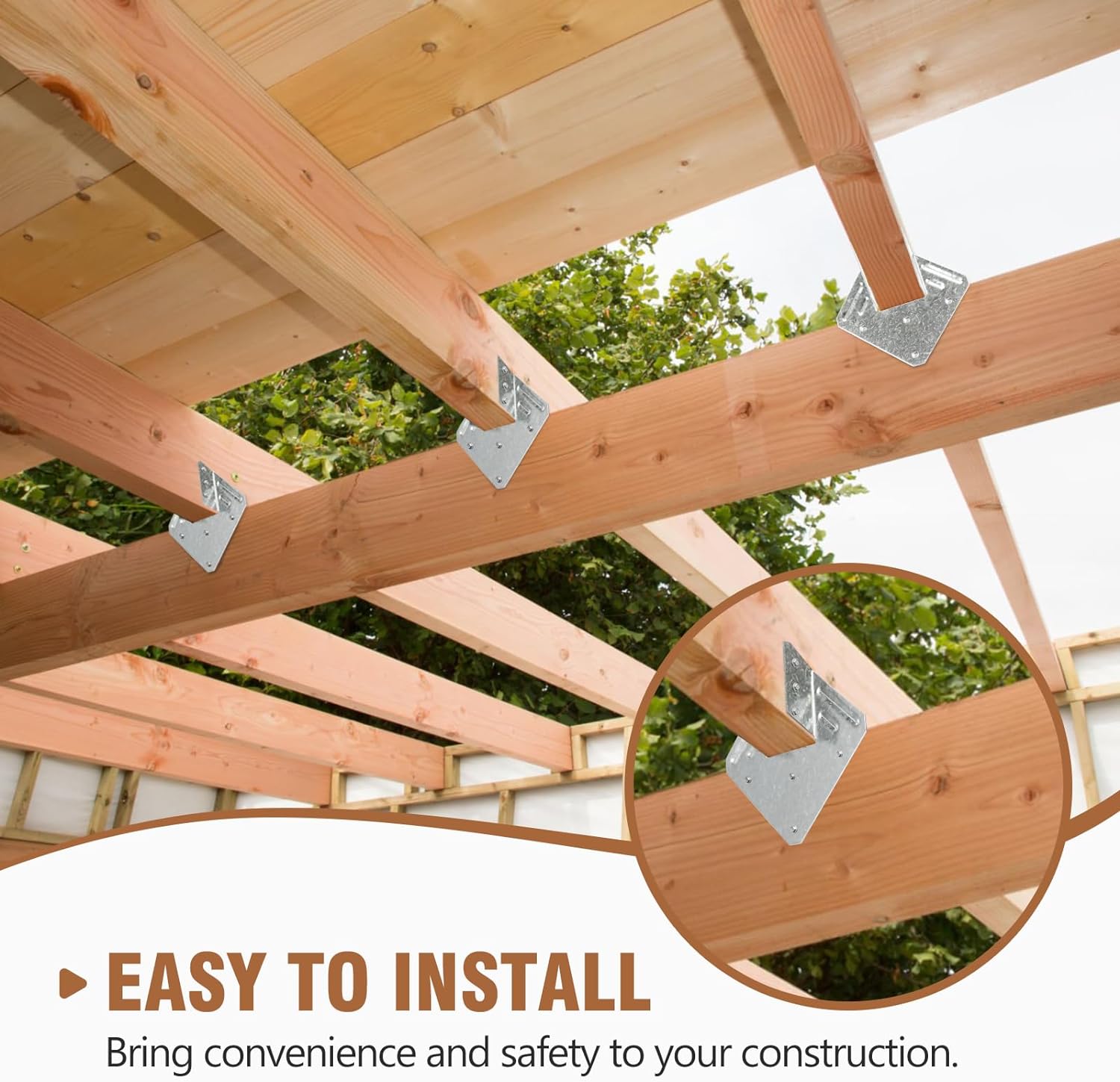 Hurricane Ties for Rafters Heavy Duty Galvanized Joist Hangers Hurricane Straps for Wooden Joists Timber Structures