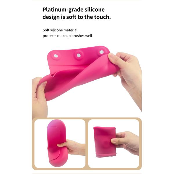 Logo Customized Silicone Travel Cosmetic Organizer for Women and Girls
