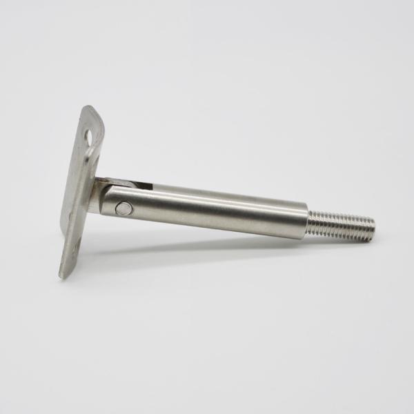 Stainless steel 304 rail connector RS0872 post to rail tube satin finishing, M8, length 72mm