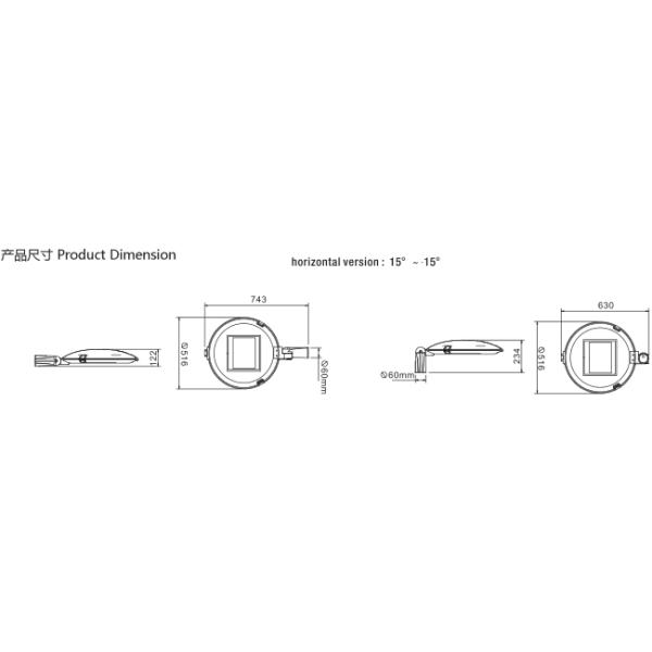EMC LVD 30W Dusk To Dawn LED Street Lights Aluminum Die Casting Housing