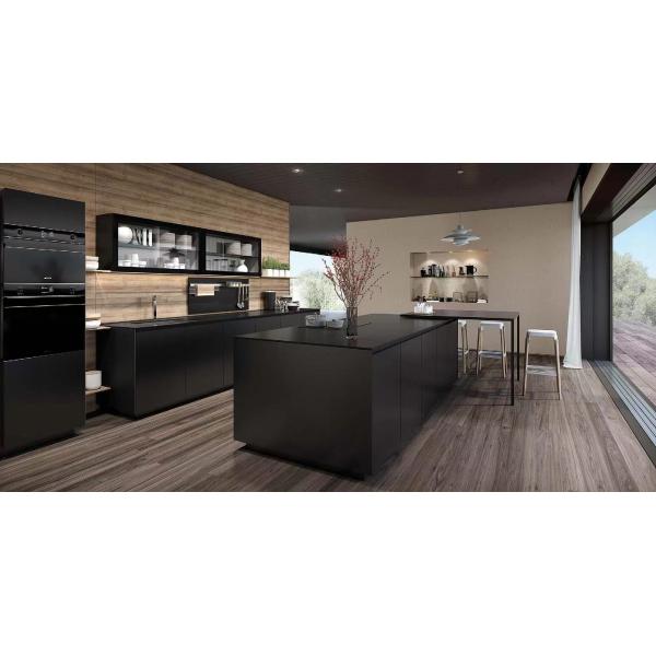 ISO9001 Modern Wood Prefab Kitchen Cabinets Solution Assembled