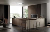 Armoires de cuisine en faisceau de bois modernes sur mesure Système personnalisé avec armoire de rangement