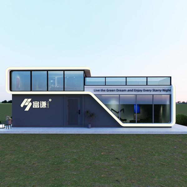 Capsule House With Balcony Prefabricated Construction Industry Outdoor Capsule House