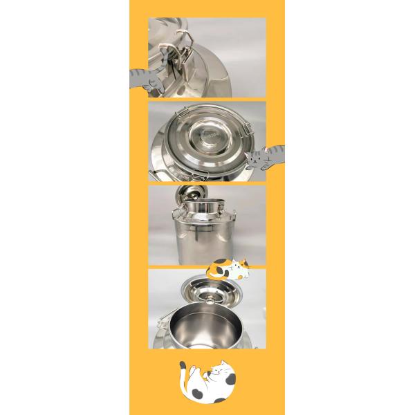 60L Food Grade Olive Oil Stainless Steel Drums Sealed Pails Barrels With Tap