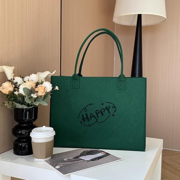 New Style Fashion Canvas Tote Bag With Long Rope Handle Colorful Laminated Cotton Magnetic Buckle Patterned Letters Tote Bag Letter Pattern Direct From Manufacturer Wholesale