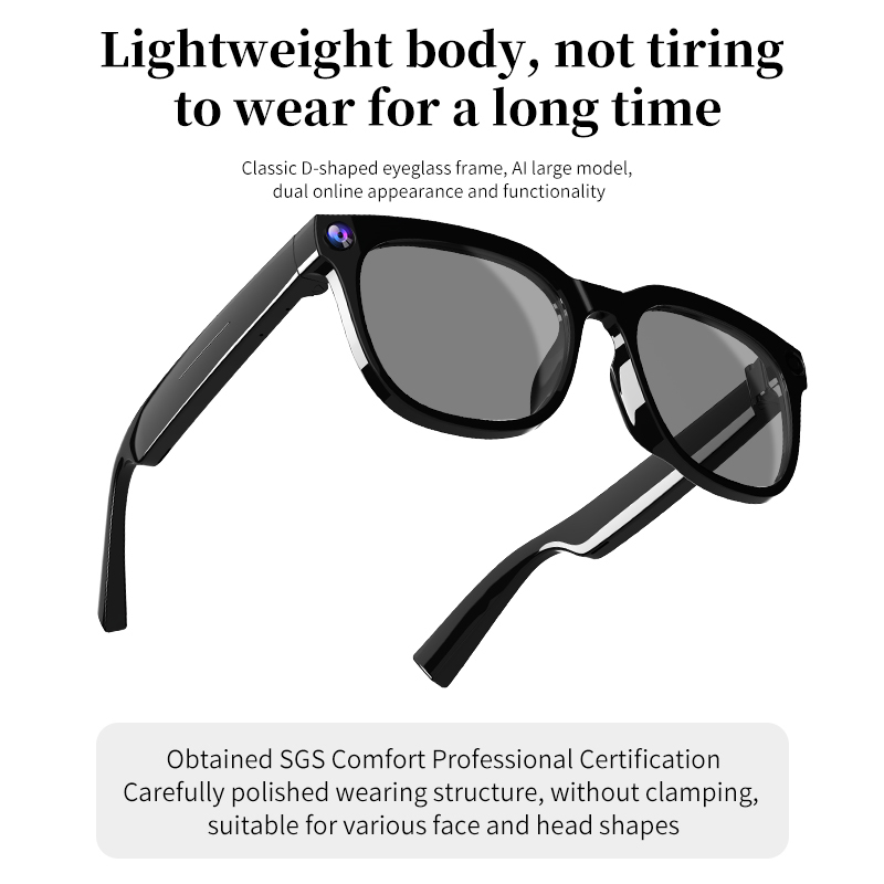 Multilingual AI Powered Smart Translator Glasses Hands Free Wearable For Business Travel Conference