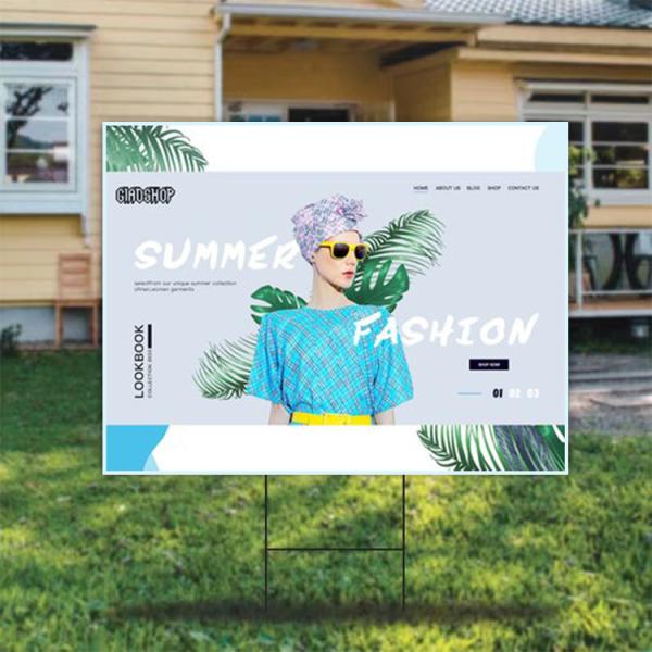Toowin Black 4mm Thickness Corrugated Yard Signs for Outdoor Celebration