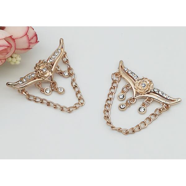 Corrosion Resistant Customized Shoe Accessories Chains For Gifts Shoe , Ladies Shoe