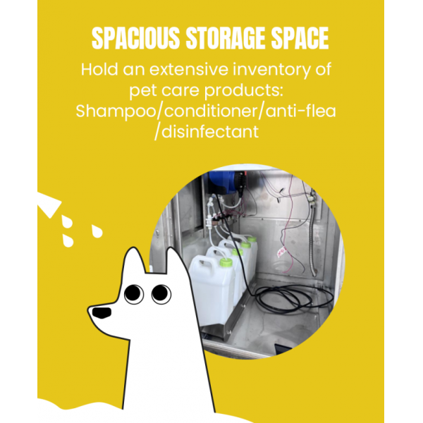 Self Service Cat Washing Machine Featuring  Cleaning and Multiple Liquid Dispensers Ideal for Pet Grooming Stations